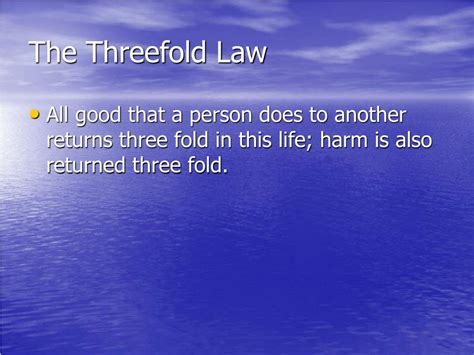Wiccan threefold law